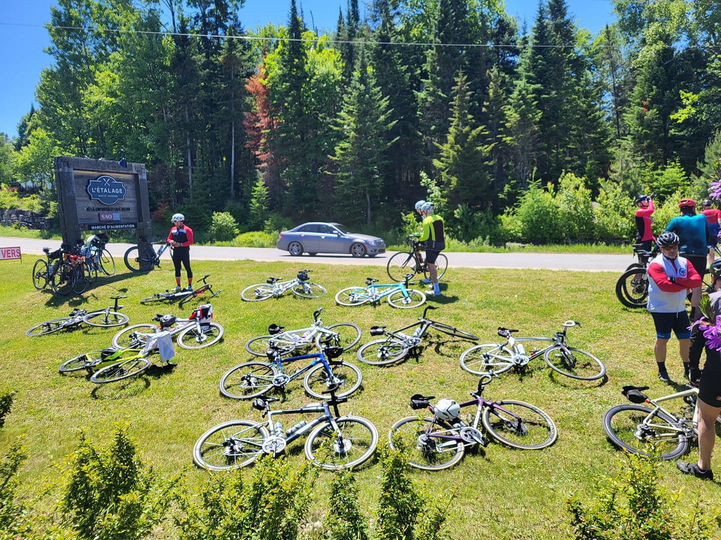 Vélos au sol